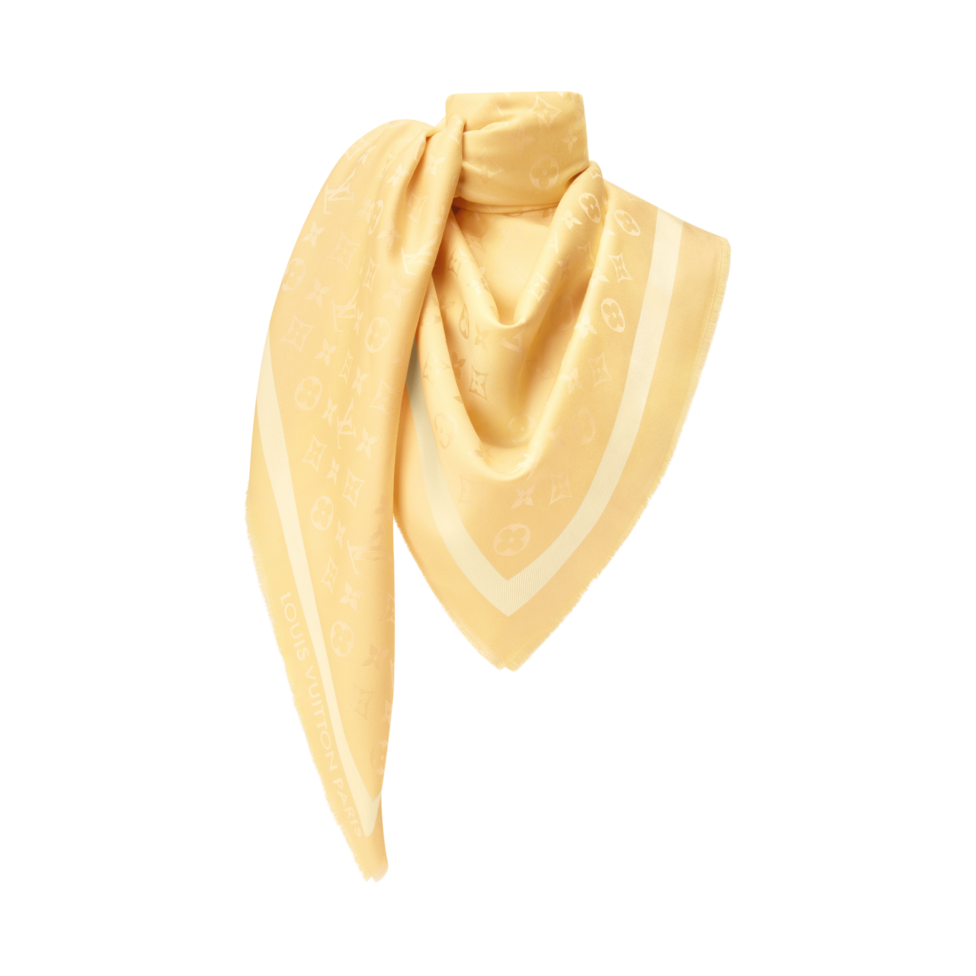 Monogram Blanket Shawl - Oversized Square Black Scarf | LOUIS